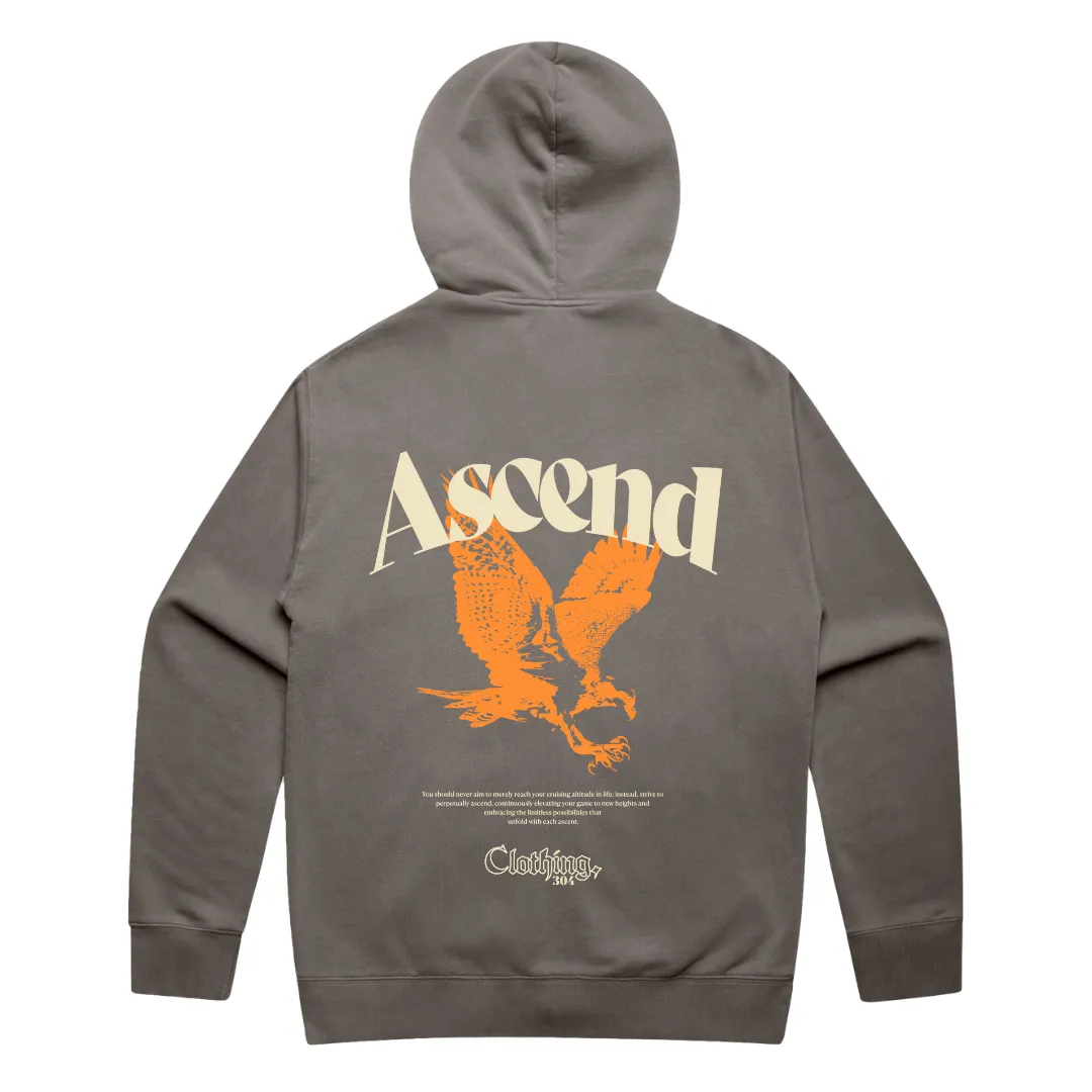 304 Mens Ascend Faded Zip Hoodie Cream