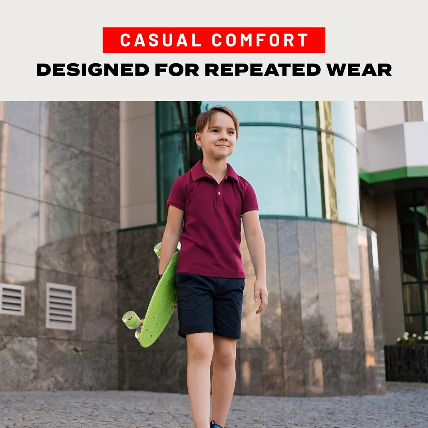 Access Unisex Short Sleeve School Uniform Pique Kids Polo Shirts, Made from 100% Cotton, Durable Polo Shirts for Boys & Girls
