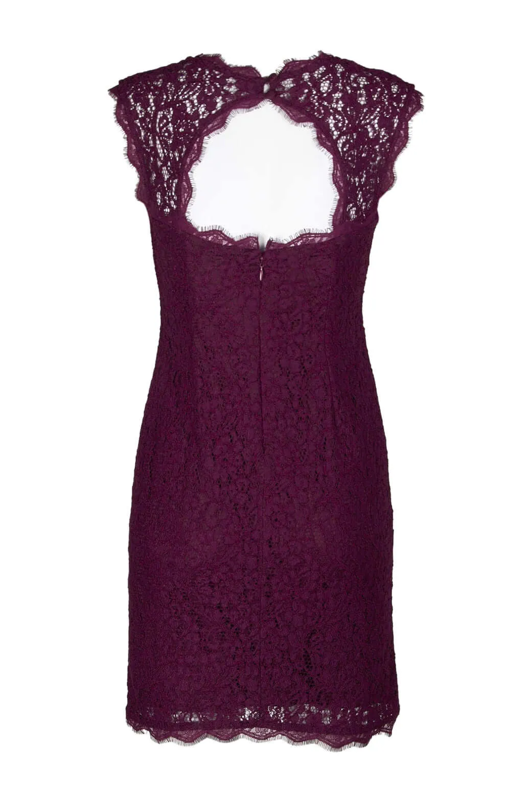 Adrianna Papell Square Neck Sleeveless Cutout Back Zipper Back Floral Lace Dress