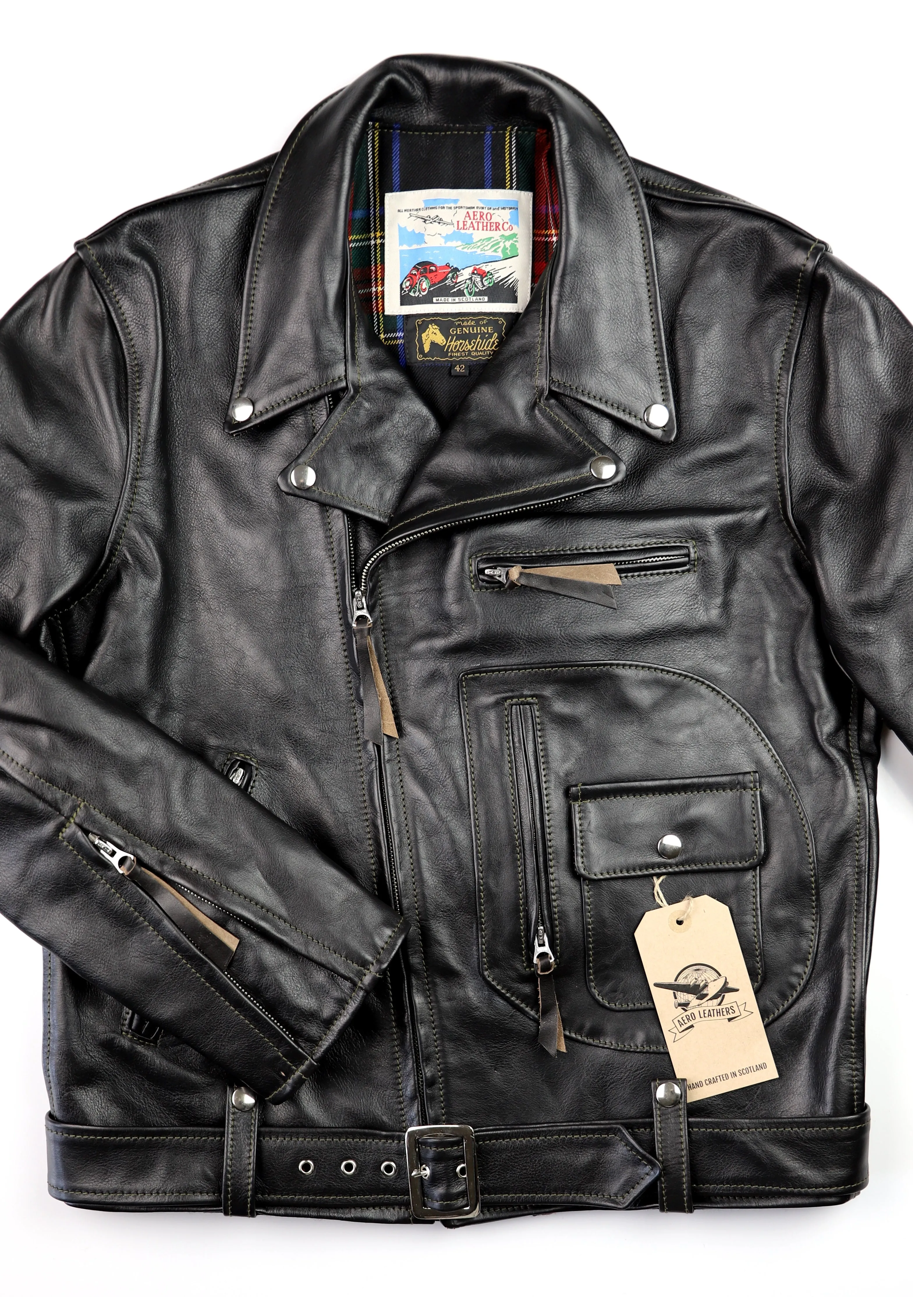 Aero D-Pocket Ridley, size 42, Blackened Brown Vicenza Horsehide