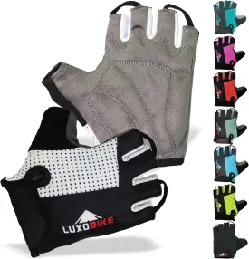 Bike Gloves for Men Cycling Biking Gloves Women - Padded Shock Absorbing Bicycle Riding, Anti-Slip Breahtable Half-Finger 's for Mountain Biker Ebike