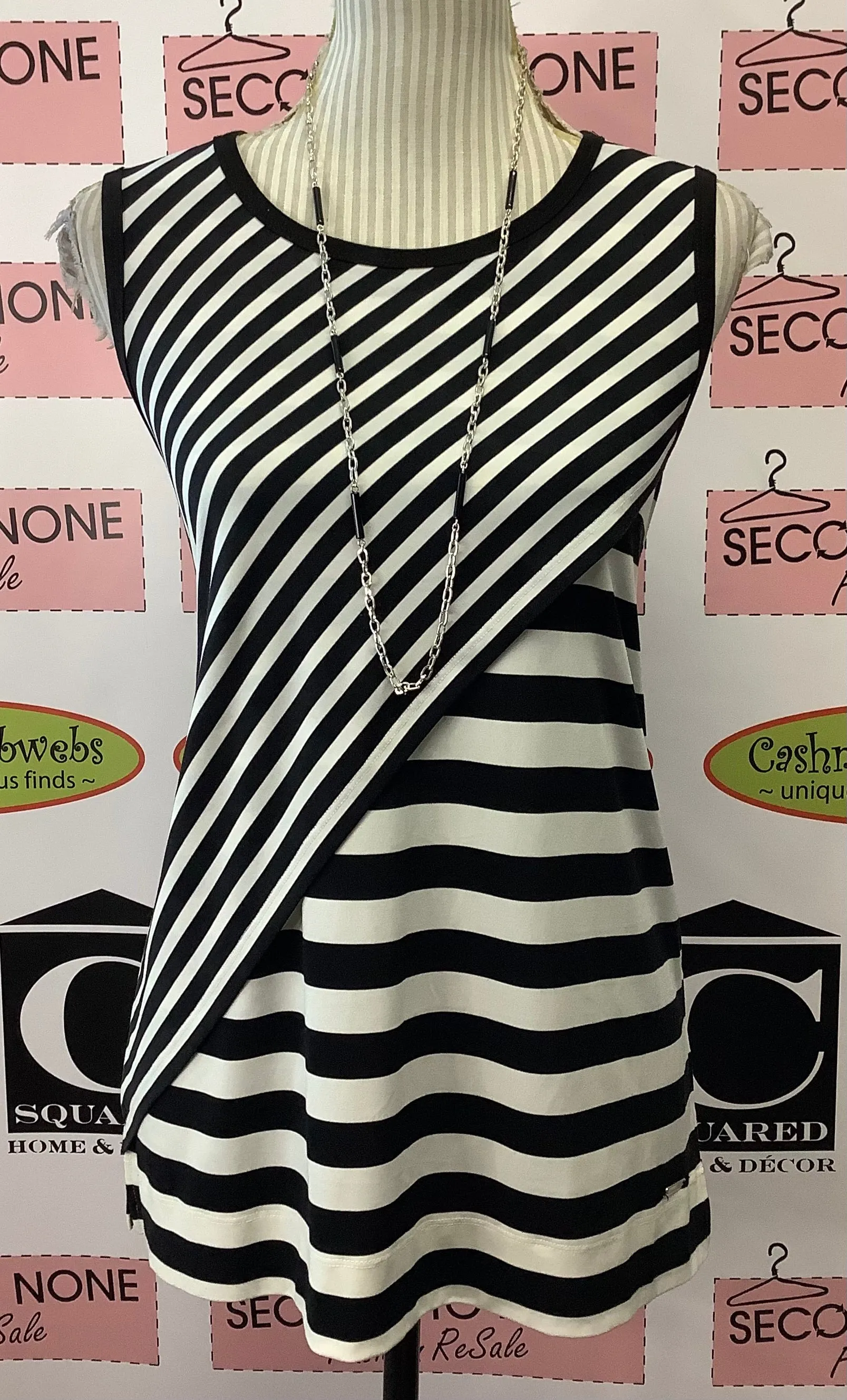 Calvin Klein Stripe Party Top (S)
