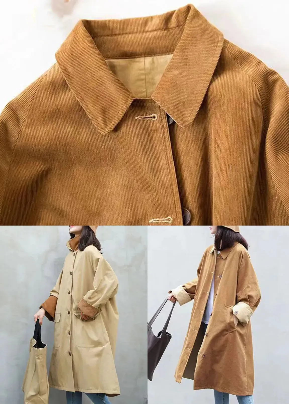 Corduroy Coat Long Sleeve