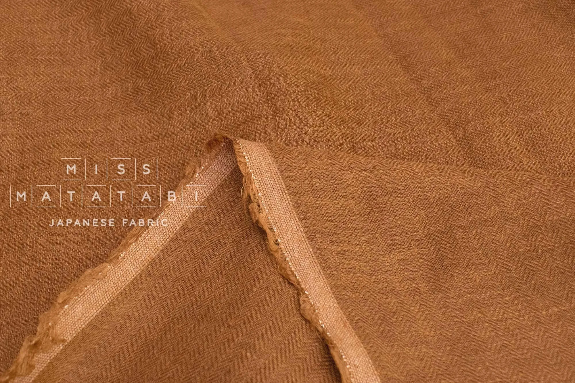 DEADSTOCK Washed Herringbone Linen Voile - B