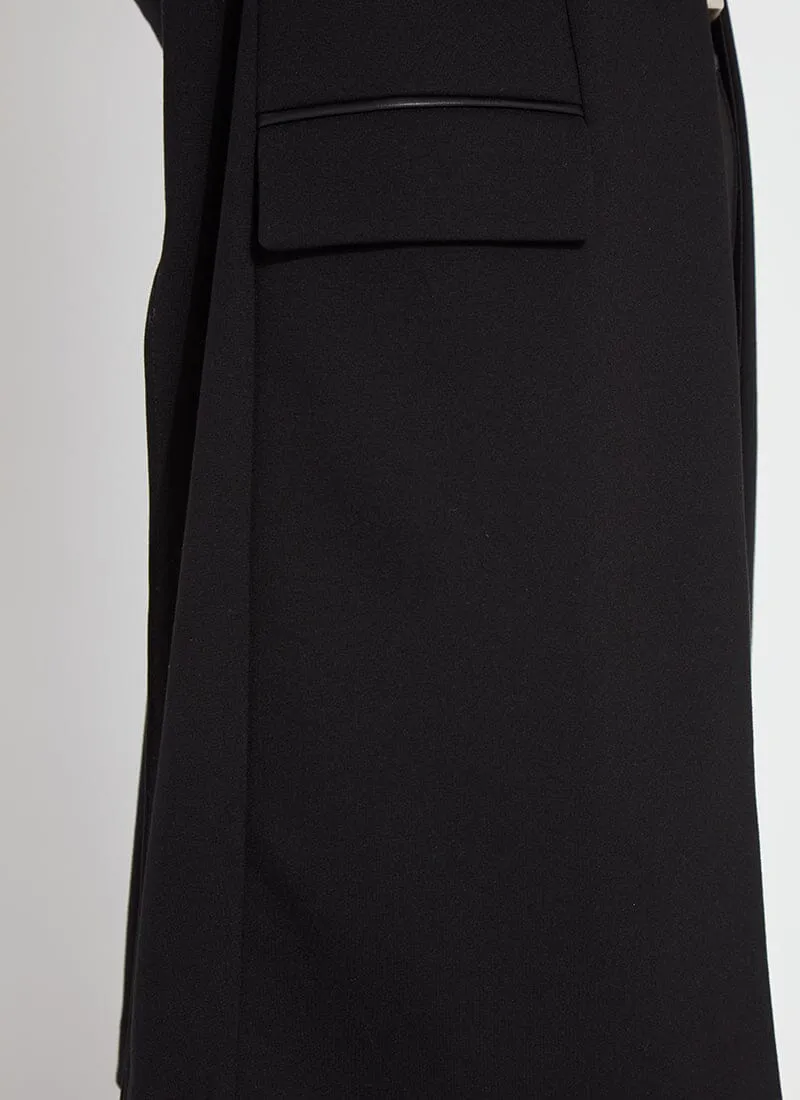 Denver Ponte Sleeveless Coat | Black