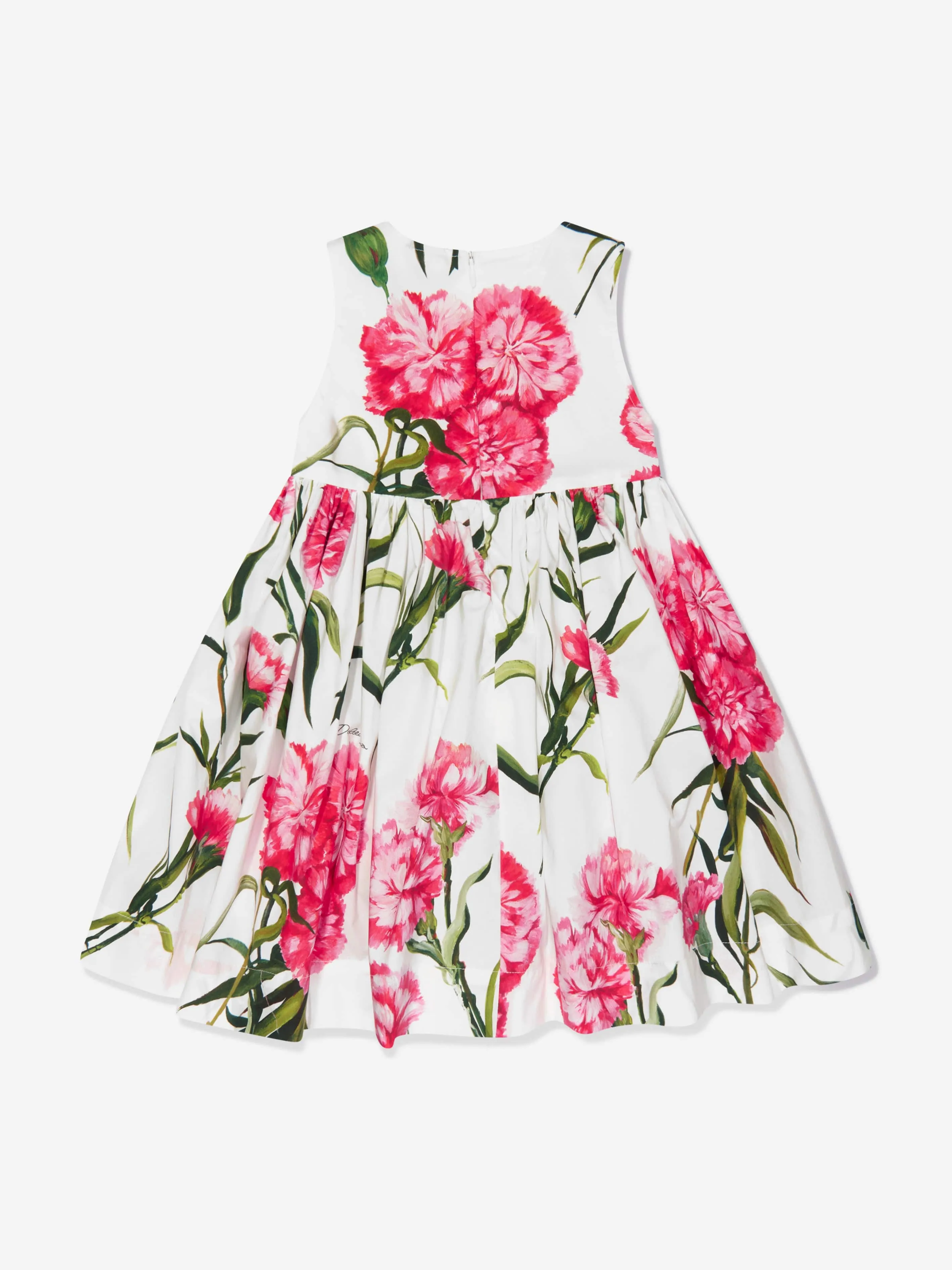Dolce & Gabbana Baby Girls Sleeveless Carnation Dress in White