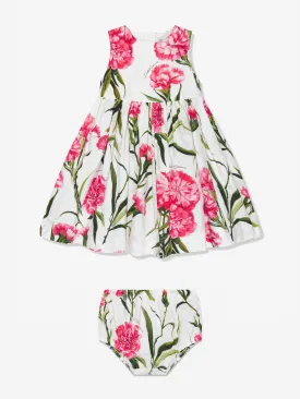 Dolce & Gabbana Baby Girls Sleeveless Carnation Dress in White