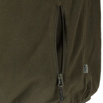Drake Camp Fleece Vest- Kalamata Olive