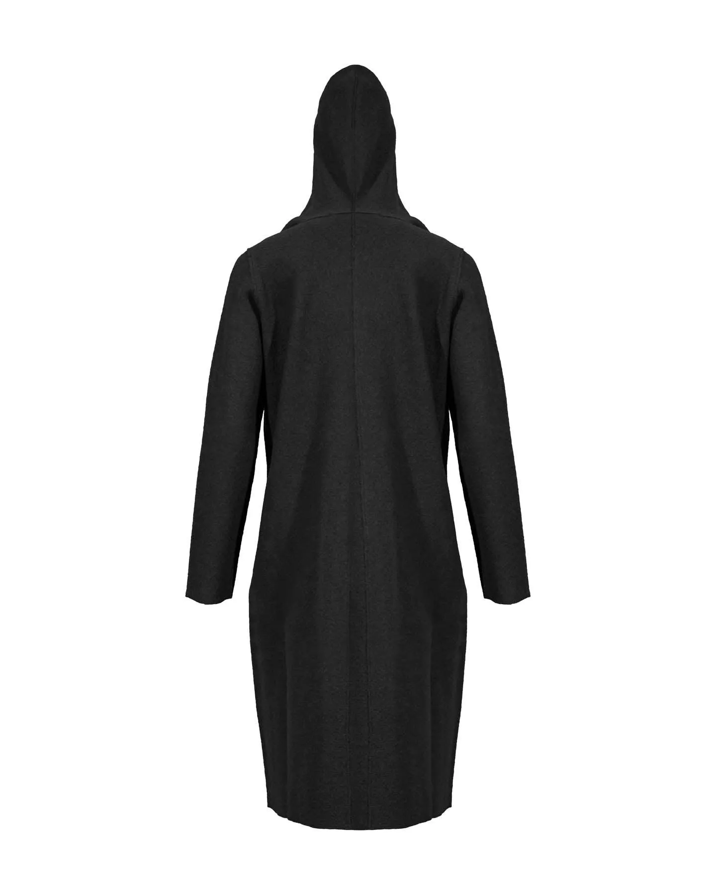 Eileen Fisher Wool Hooded Jacket Black