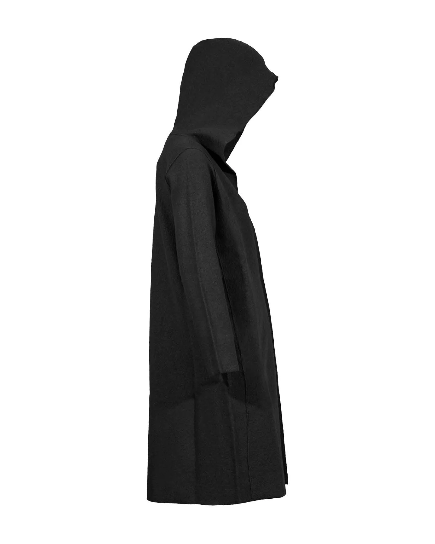 Eileen Fisher Wool Hooded Jacket Black