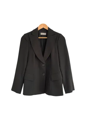 Emporio Armani Wool Single Breasted Jacket Black IT40 UK Size 8