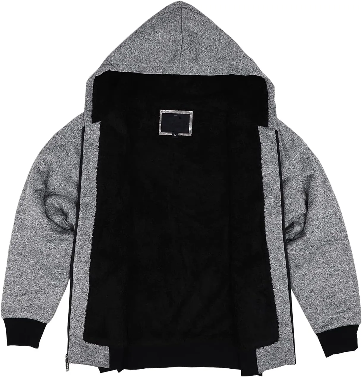 Gary Com Heavyweight Sherpa Hoodies for Men, Thick Fleece Lined Full Zip Up Winter Warm Sweatshirts Work Jackets