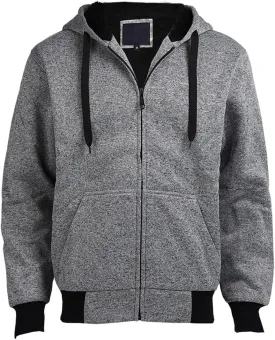 Gary Com Heavyweight Sherpa Hoodies for Men, Thick Fleece Lined Full Zip Up Winter Warm Sweatshirts Work Jackets