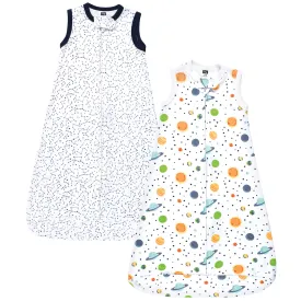 Hudson Baby Interlock Cotton Sleeveless Sleeping Bag, Space