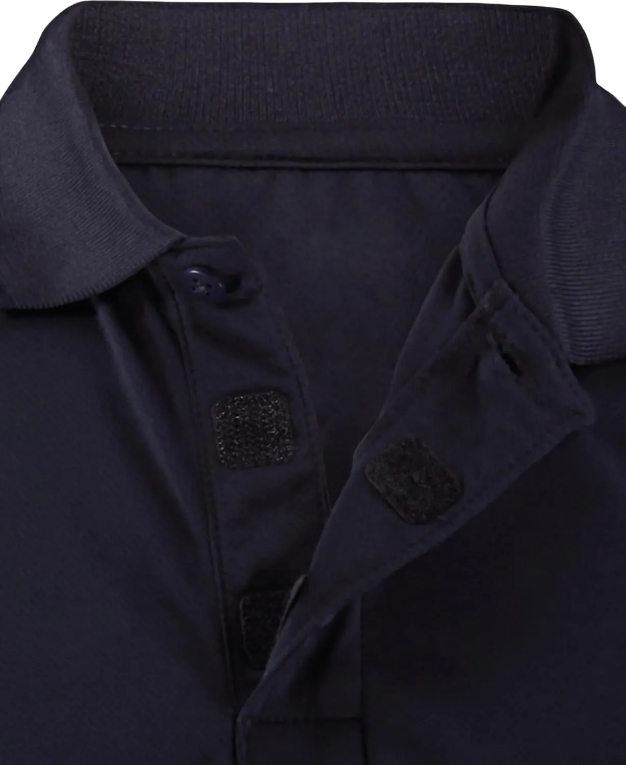 IZOD Boys' School Uniform Adaptive Long Sleeve Polo Shirt, Velcro Closure & Faux Buttons, Comfortable Pique Fabric