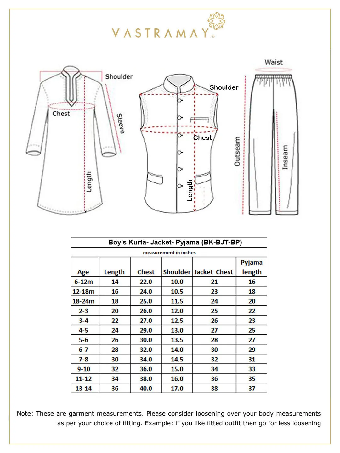 Jashvi Boys Beige, Purple And White Jacket, Kurta and Pyjama Set