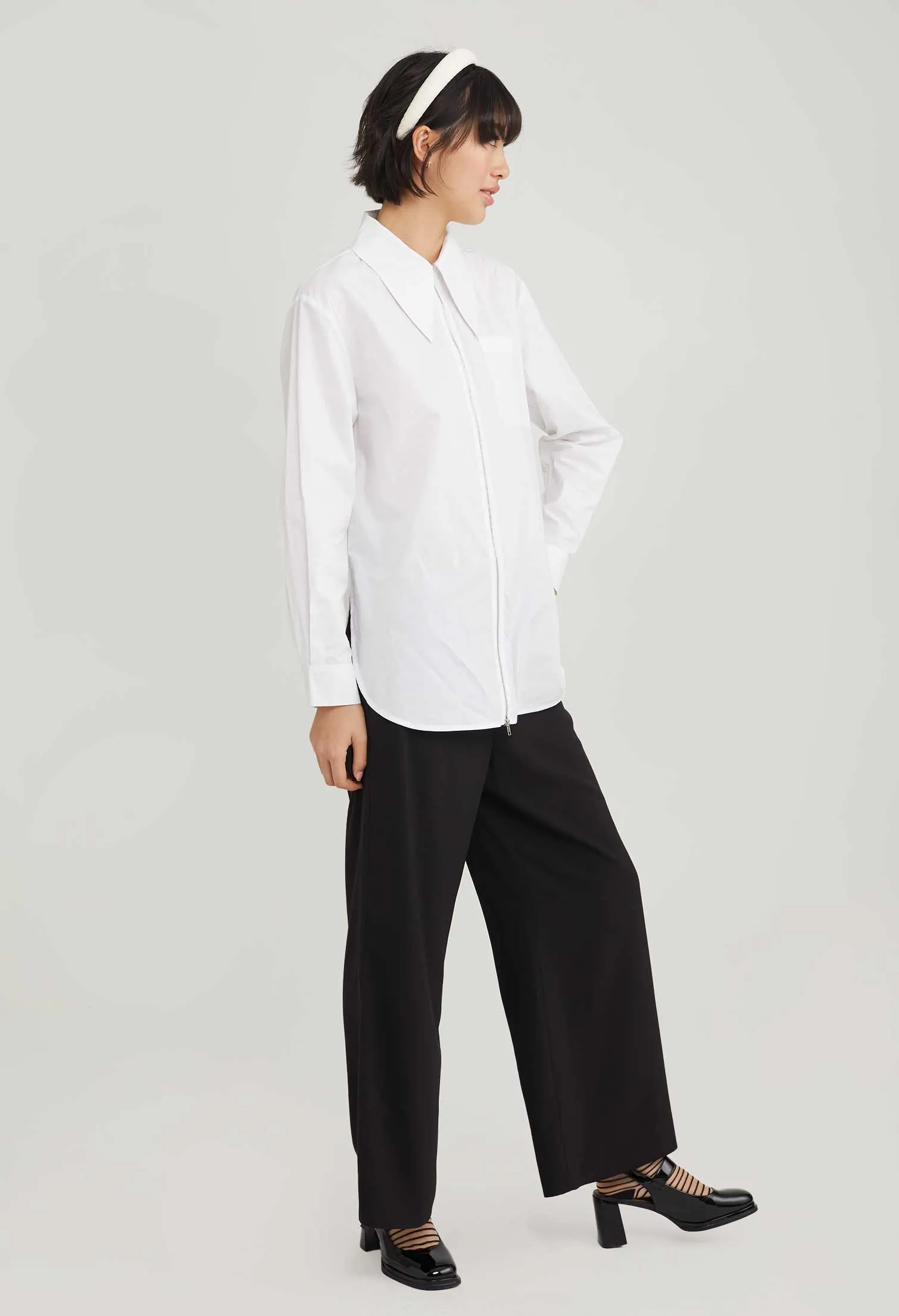 Jennie Zipper Long Blouse