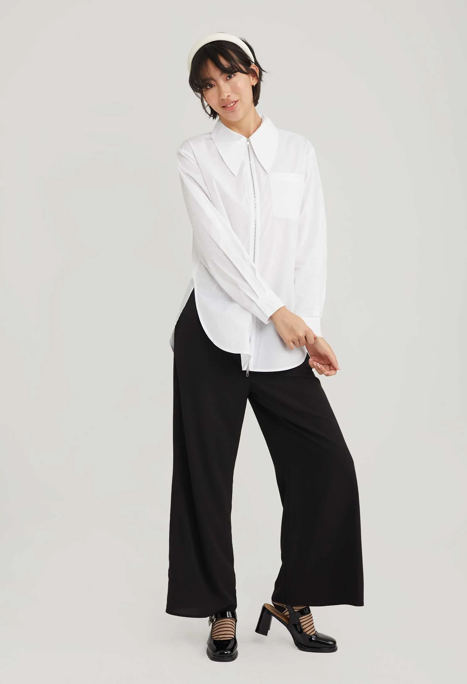 Jennie Zipper Long Blouse