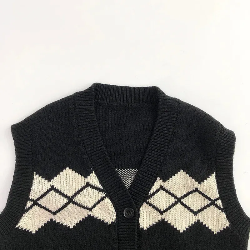 Knitted Vest Cardigan
