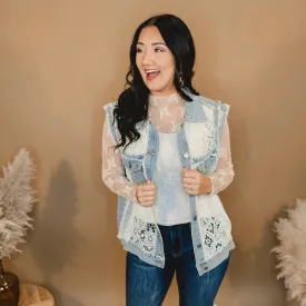 Looking For The One Crochet & Denim Vest