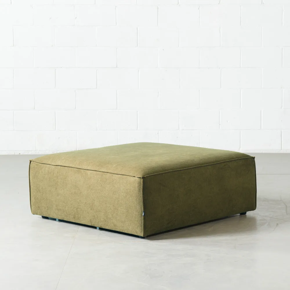 MASON - Green Fabric Ottoman