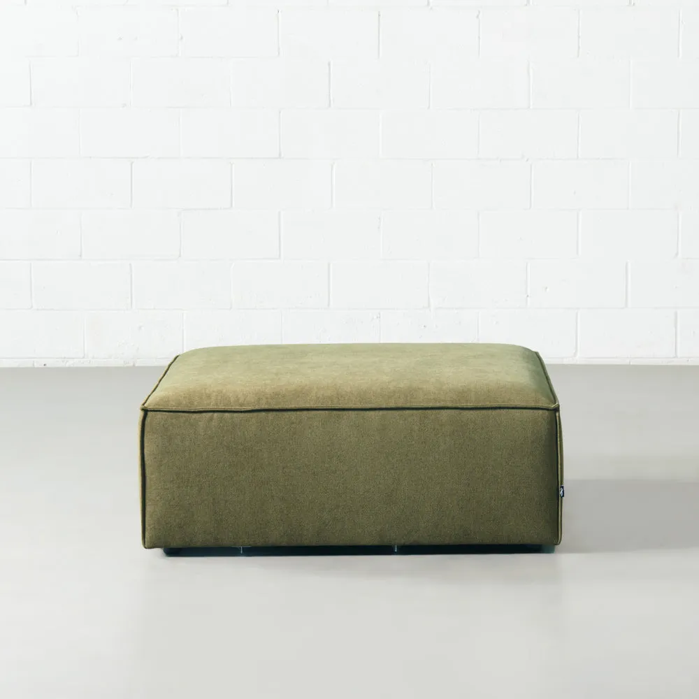 MASON - Green Fabric Ottoman
