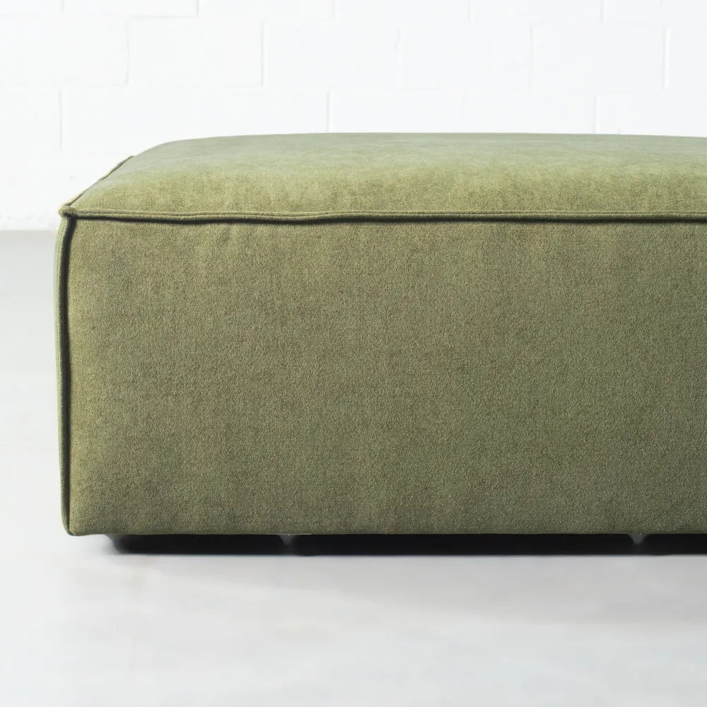 MASON - Green Fabric Ottoman
