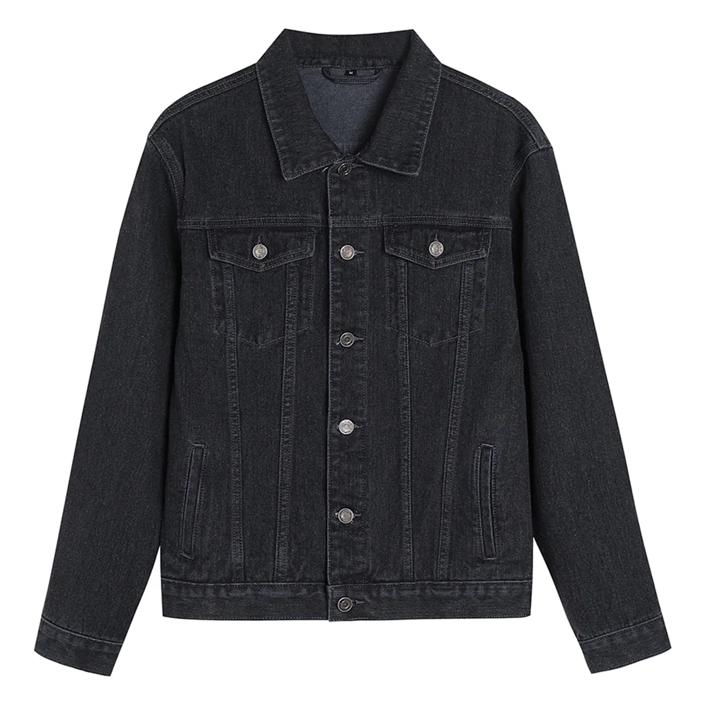 Mens Butterfly Graphic Button Up Denim Jacket