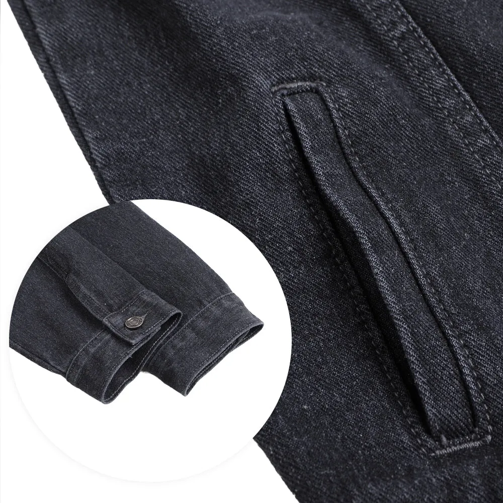 Mens Butterfly Graphic Button Up Denim Jacket