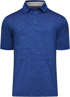Men's Polo Shirt Performance UPF 50  Sun Protection Quick Dry Lightweight Breathable Golf Short Sleeve