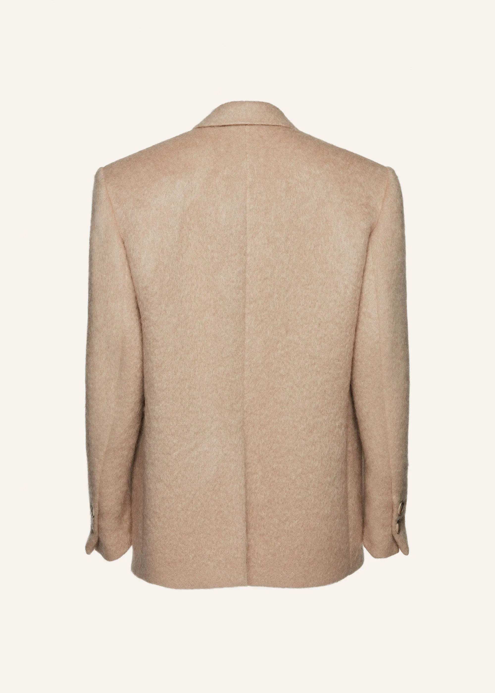 Mohair classic oversized blazer in beige