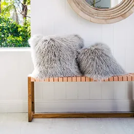 Mongolian Sheepskin Cushion