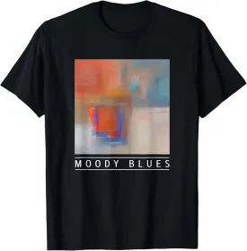 MOODY BLUES (W) Abstract Art Design T-Shirt