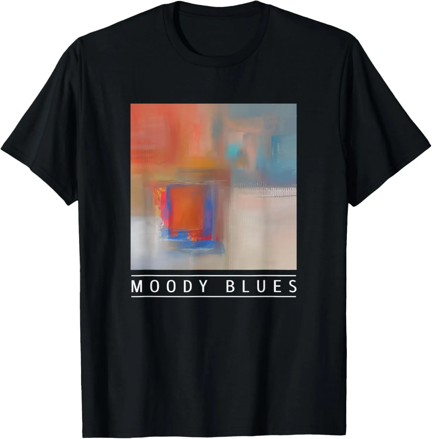 MOODY BLUES (W) Abstract Art Design T-Shirt
