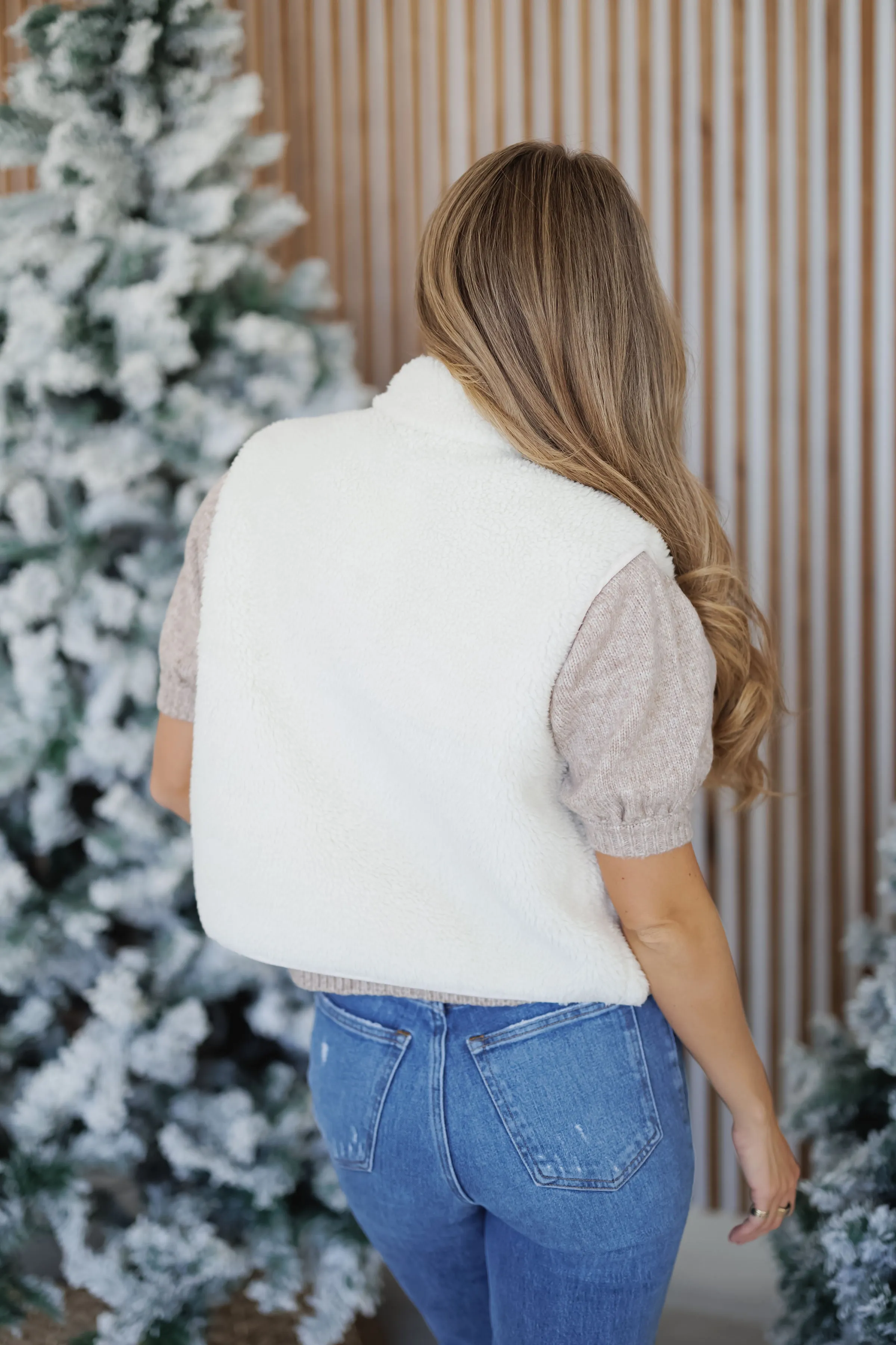 Noel Cozy Vest- Ecru