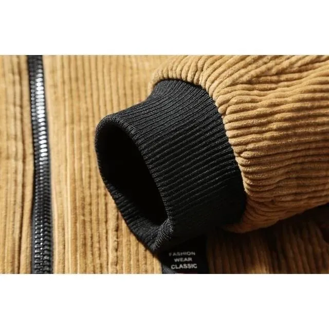 Nsqured "Corduroy Comfort" Men's Cotton Padded Parka Jacket
