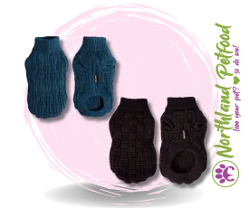 Pet One Icelandic Komfyknit Dog Coat / Blue / 30cm