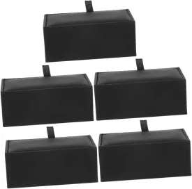 PRETYZOOM 5pcs Box Portable Jewelry Organizer Small Box for Cufflinks Travel Case Elegant Design