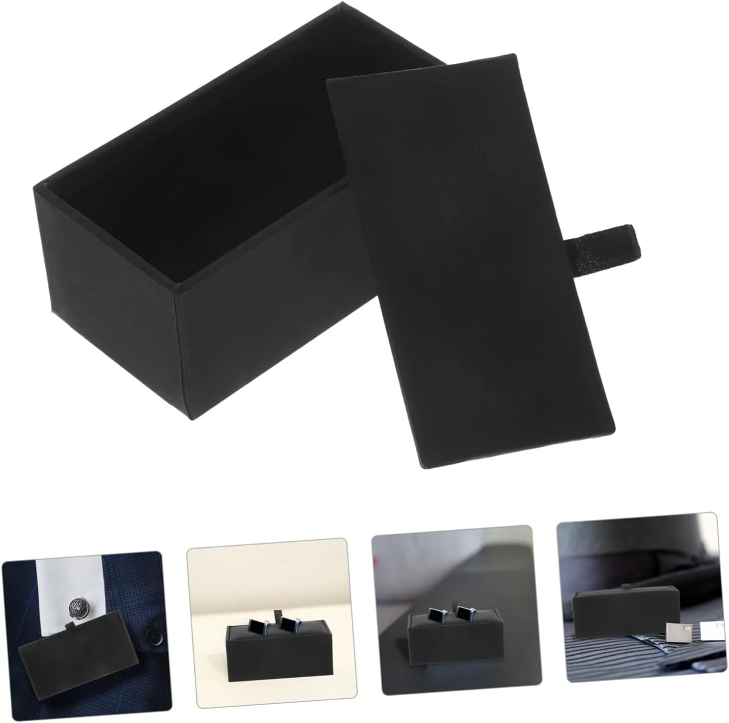 PRETYZOOM 5pcs Box Portable Jewelry Organizer Small Box for Cufflinks Travel Case Elegant Design
