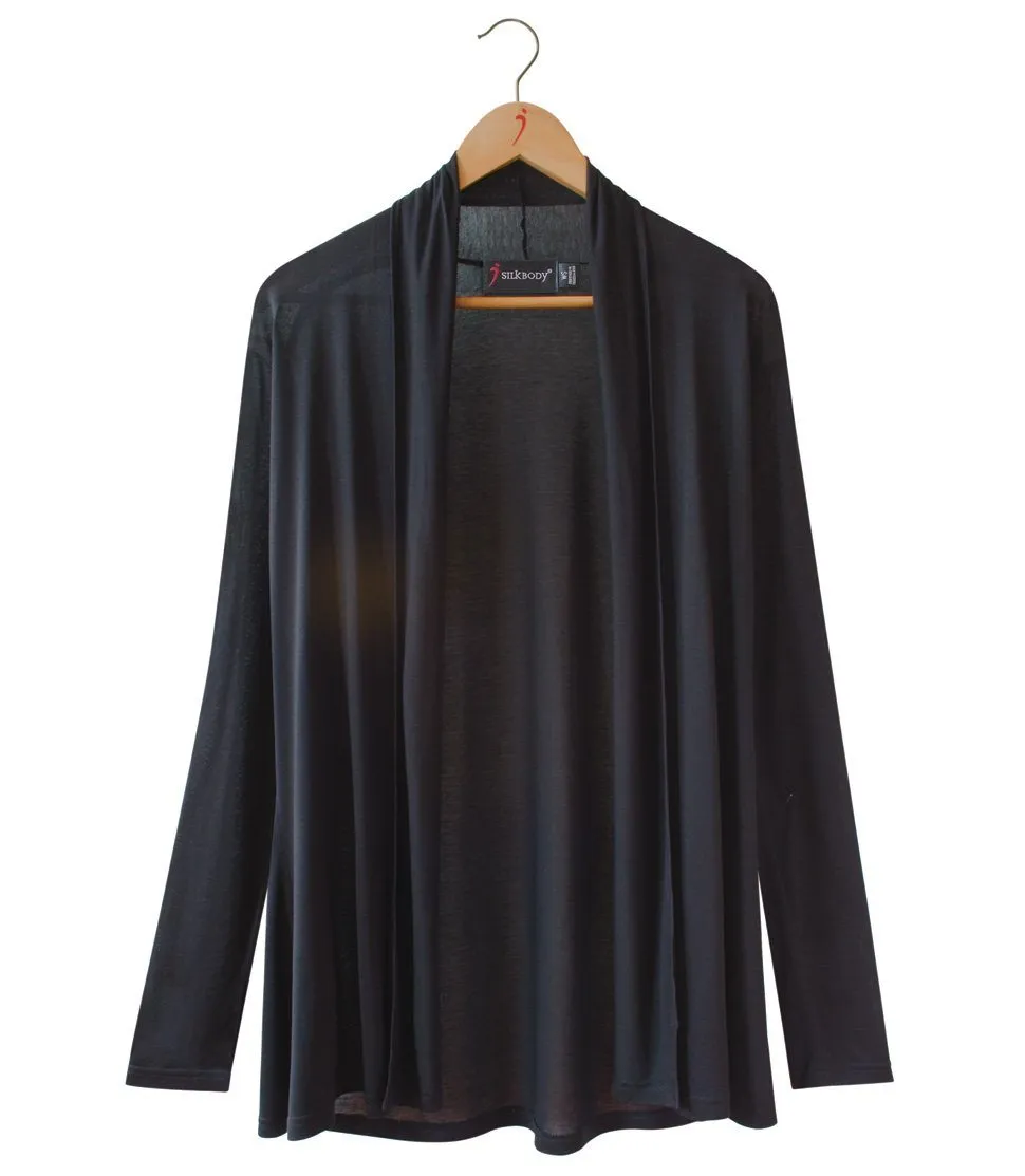 Puresilk Sheer Longline Cardigan