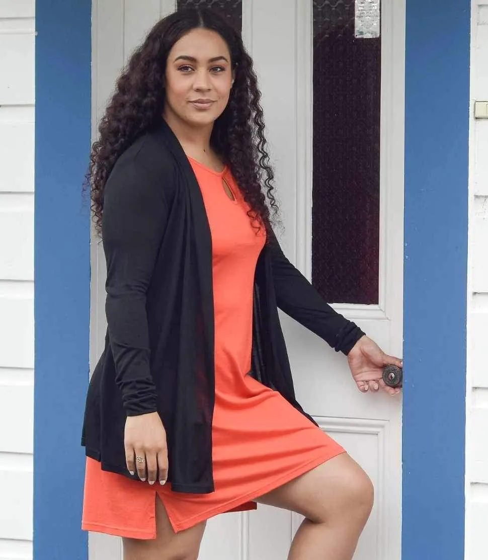 Puresilk Sheer Longline Cardigan
