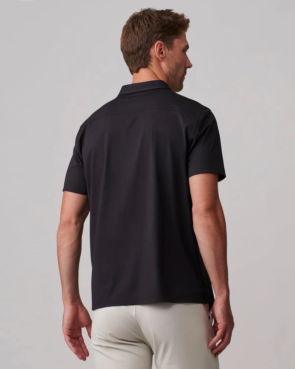 Rhone Commuter Mens Polo Shirts, Iron Free, Moisture Wicking Polo Shirts for Men, FlexKnit Stretch Fabric Mens Golf Shirts
