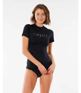 Ripcurl Golden Rays Relaxed Short Sleeve Rashy (2022) - Black