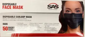 SAS Disposable Black Face Mask Box