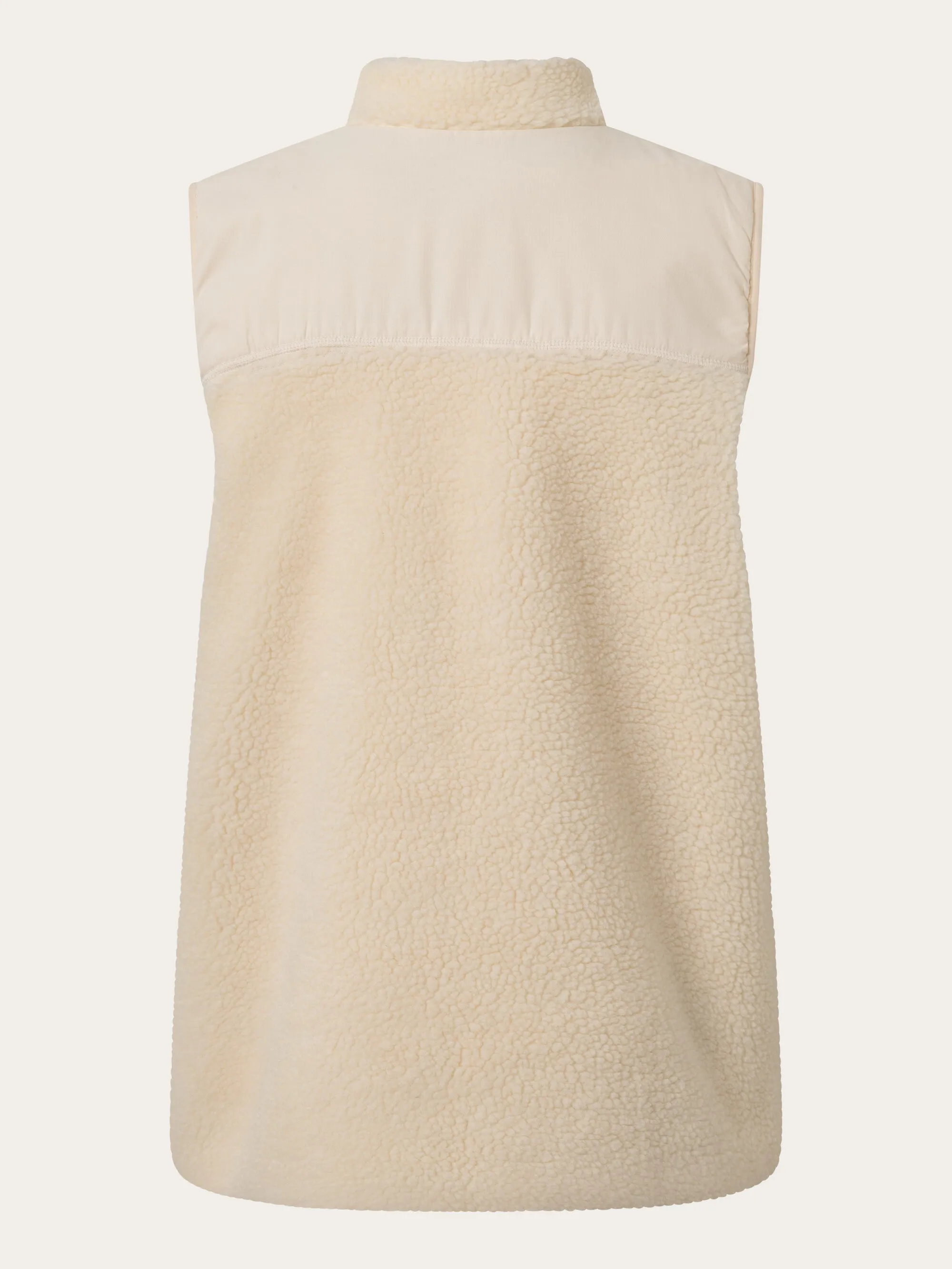 Teddy colorblock vest - Buttercream