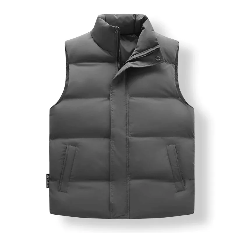 Warm Casual Men's Vest with Zippered Pockets - SF1929