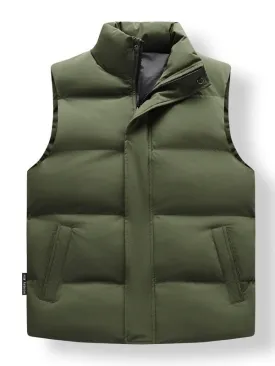 Warm Casual Men's Vest with Zippered Pockets - SF1929