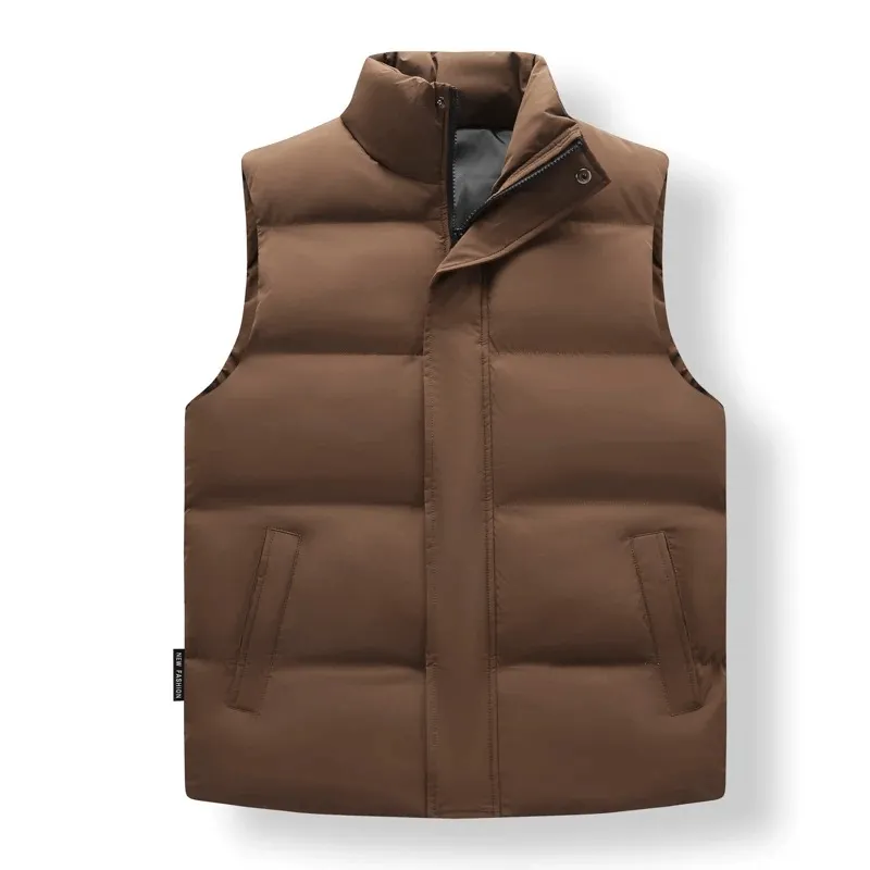 Warm Casual Men's Vest with Zippered Pockets - SF1929