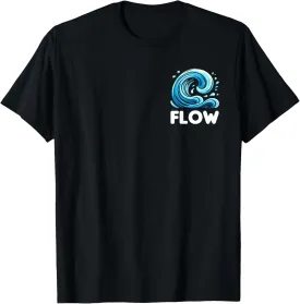 Wave Flow Design Ocean Minimalist Art T-Shirt