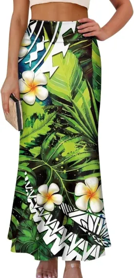 Womens Bohemian Skirts High Waist Skirt with Zipper Lightweight Soft Long Maxi Skirts Summer Fashion